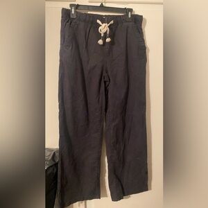 Roxy Women's Charcoal Blue Wide Leg Pants